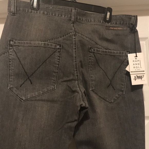 NWT Rap and Roll by pimp Men’s Gray Slim Fit Jeans - Picture 6 of 8